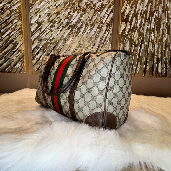 Gucci GG Monogram Supreme Sherryline Ophidia Boston Bag with Ophidia Key Case - Picture 4 of 16